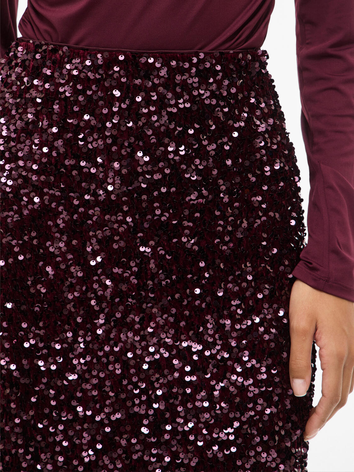 Vifaith Sequin midi nederdel - Fig